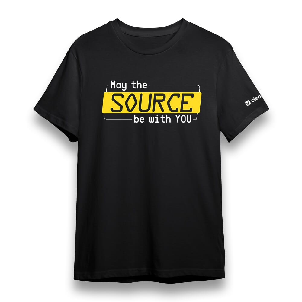 Source Be With You Round Neck T-shirt - Black